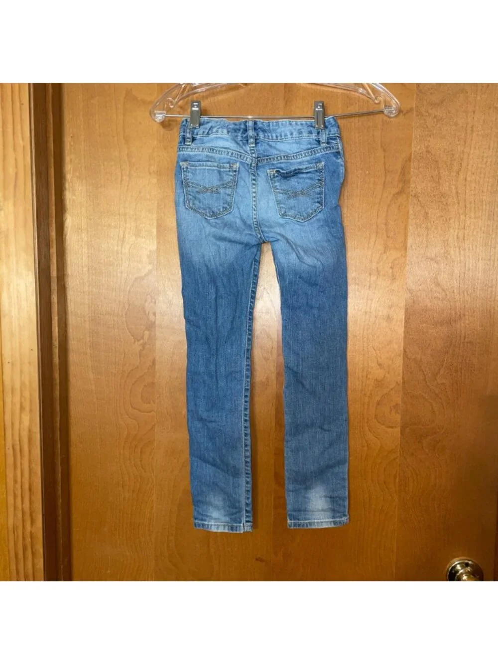 GapKids 1969 Super Skinny Light Wash Denim Jeans Sz 7 Adjustable Waist